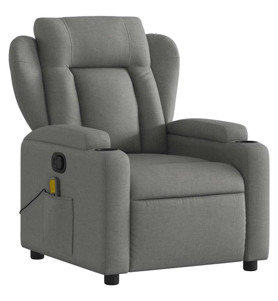 Massagesessel Dunkelgrau Stoff