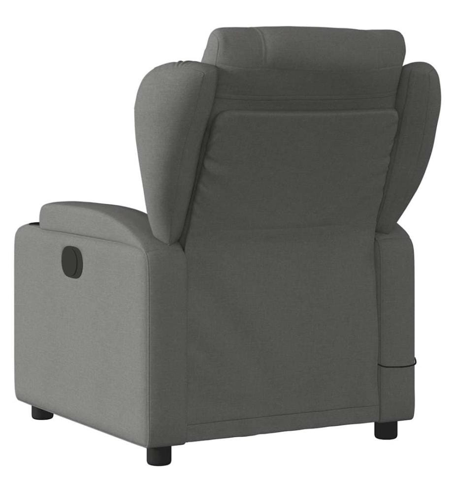 Massagesessel Dunkelgrau Stoff