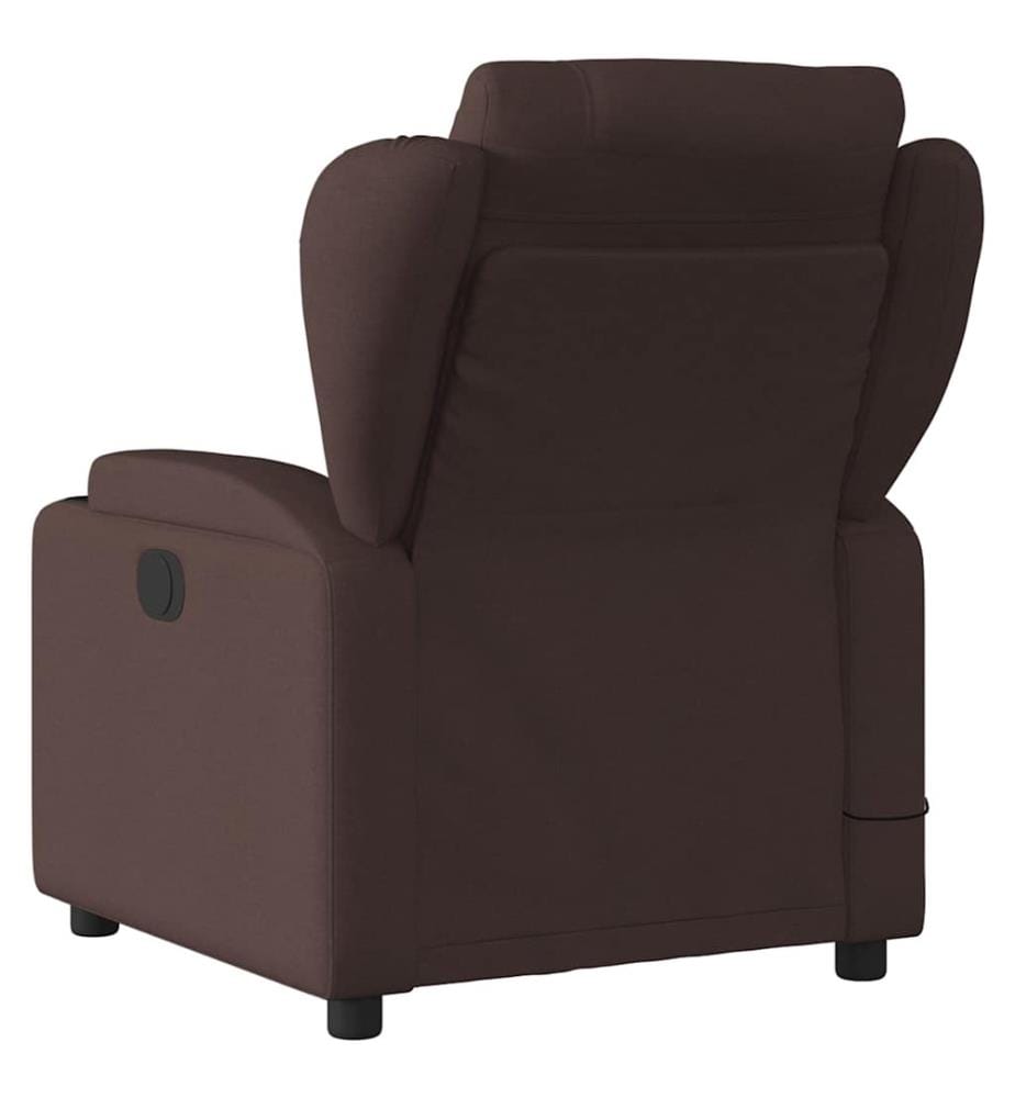 Massagesessel Dunkelbraun Stoff
