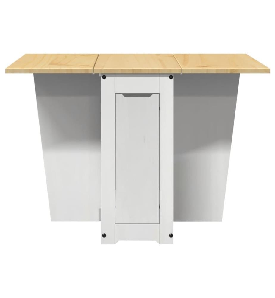 Table à manger papillon pliable Corona blanc bois de pin massif