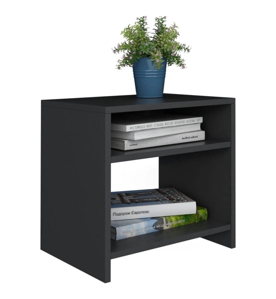 Nachttische 2 Stk. Schwarz 40x30x40 cm Holzwerkstoff
