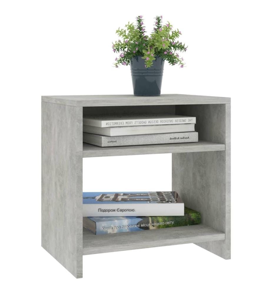 Nachttische 2 Stk. Betongrau 40x30x40 cm Holzwerkstoff