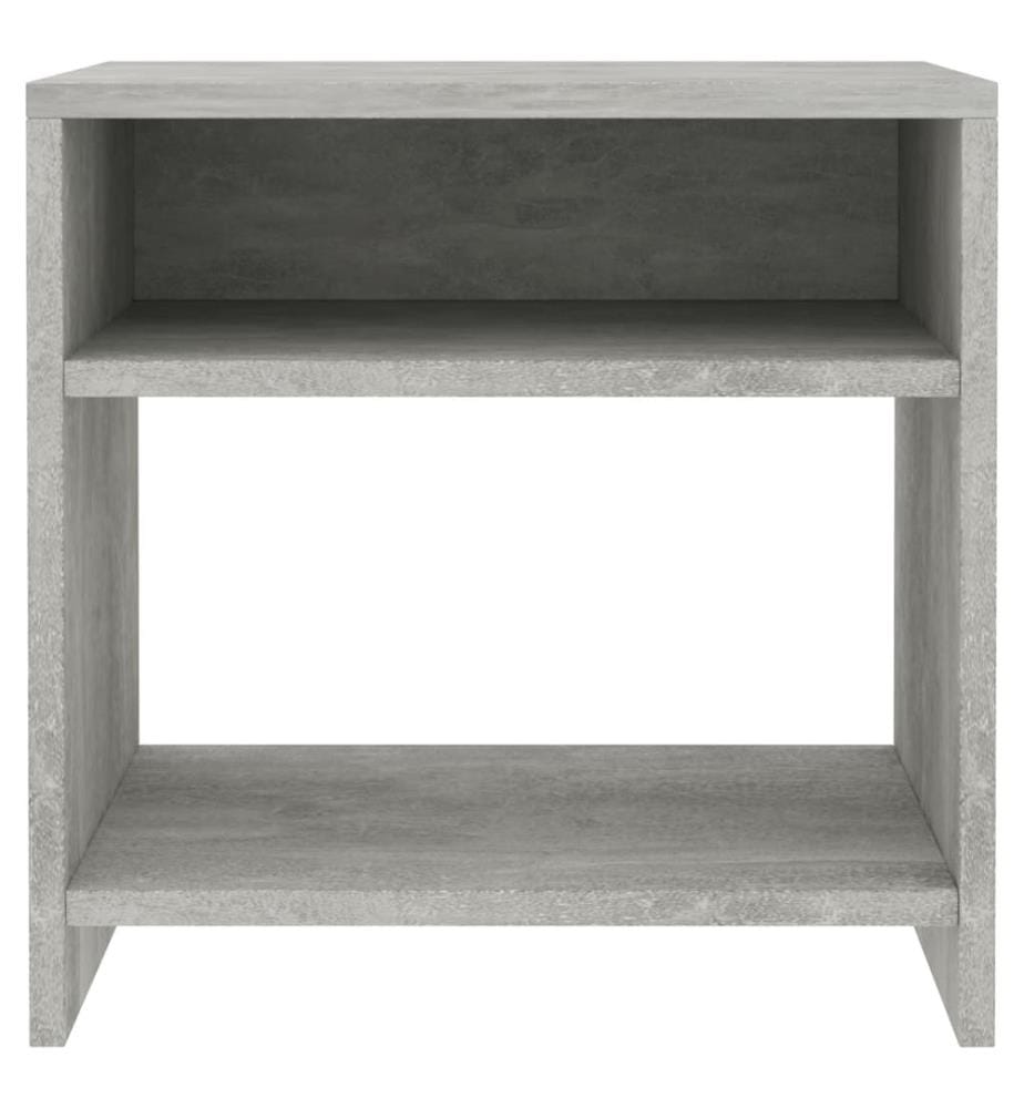 Nachttische 2 Stk. Betongrau 40x30x40 cm Holzwerkstoff