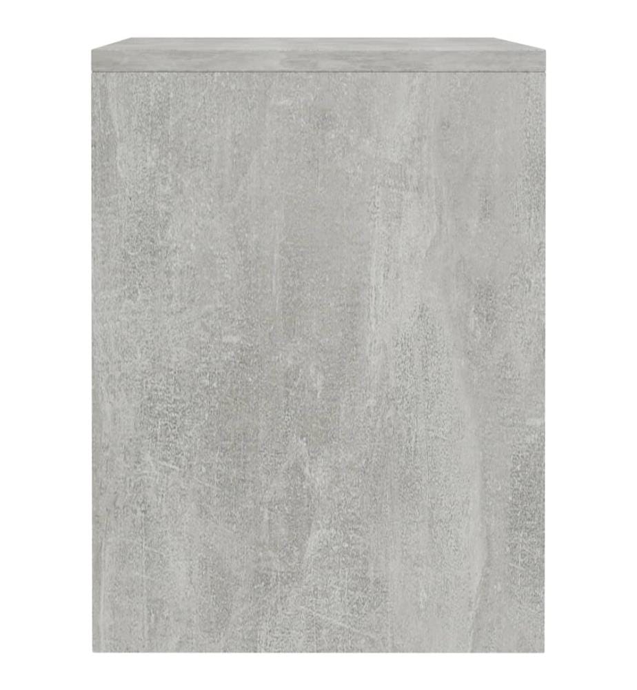 Nachttische 2 Stk. Betongrau 40x30x40 cm Holzwerkstoff
