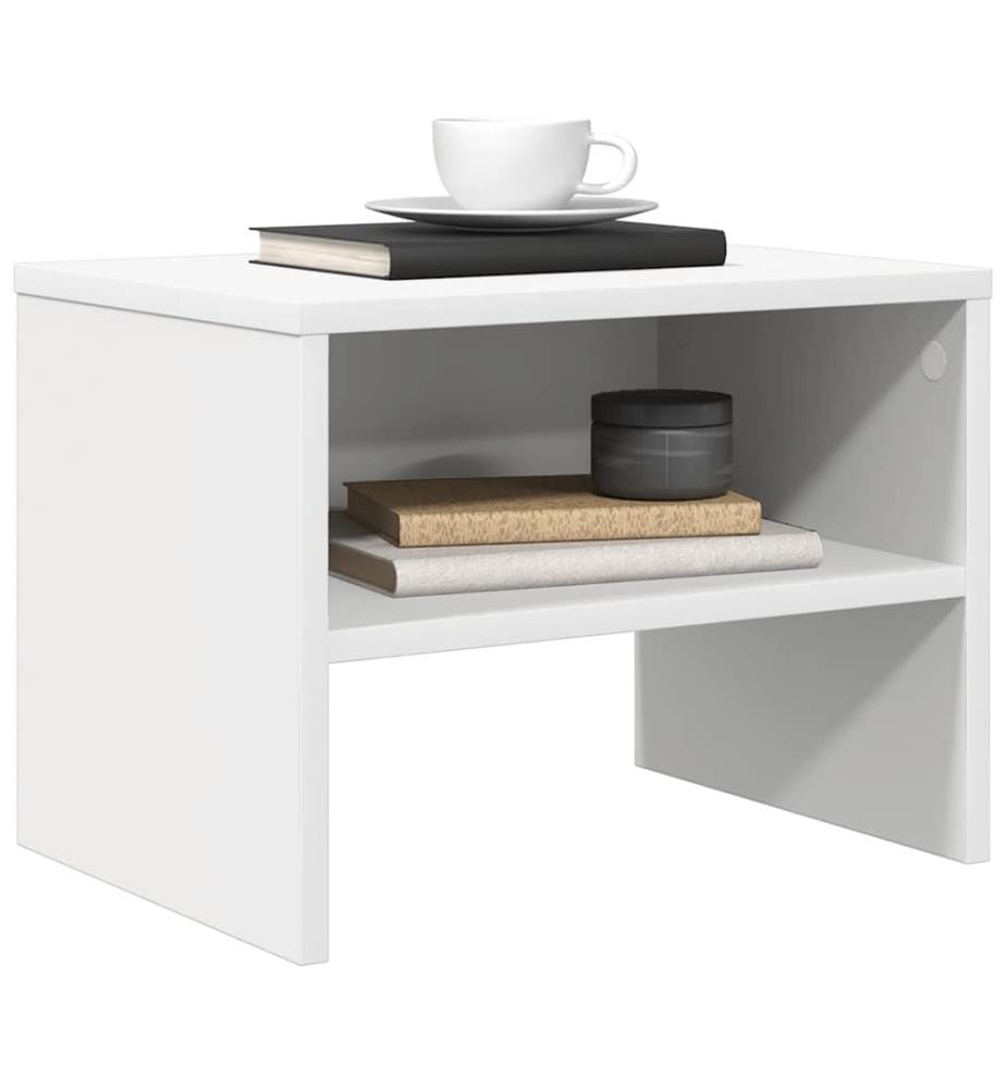Nachttisch Weiss 40x30x30 cm Holzwerkstoff