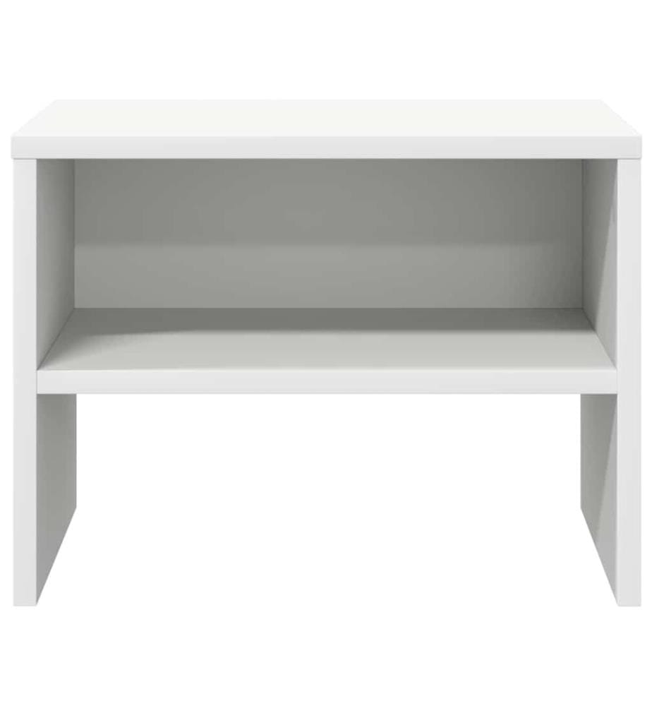 Nachttisch Weiss 40x30x30 cm Holzwerkstoff