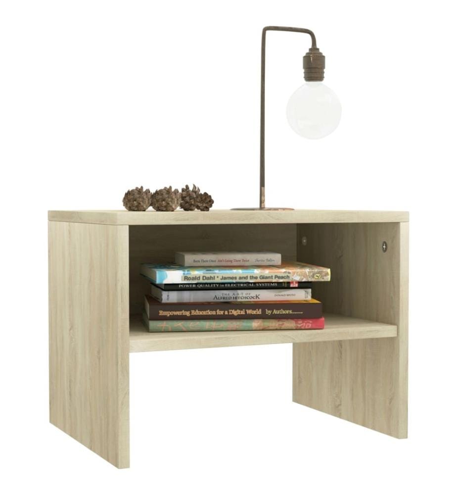 Nachttische 2 Stk. Sonoma-Eiche 40x30x30 cm Holzwerkstoff