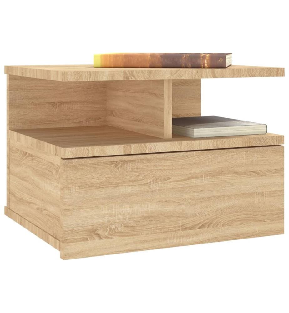 Nachttische 2Stk. Hängend Sonoma-Eiche 40x31x27cm Holzwerkstoff
