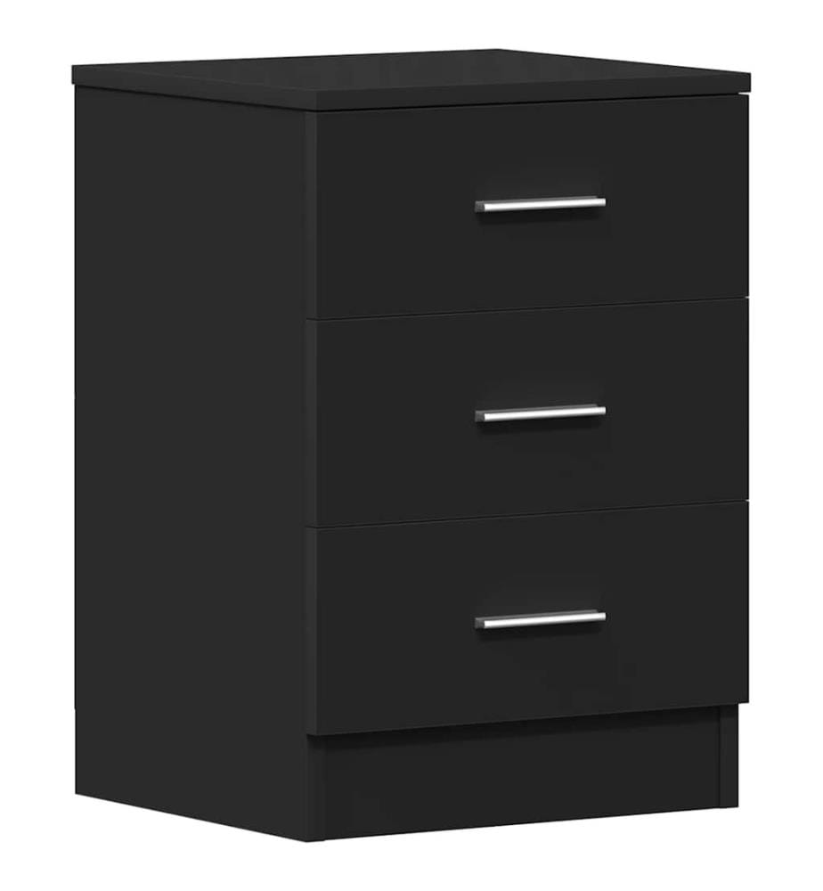 Nachttische 2 Stk. Schwarz 38x35x56 cm Holzwerkstoff