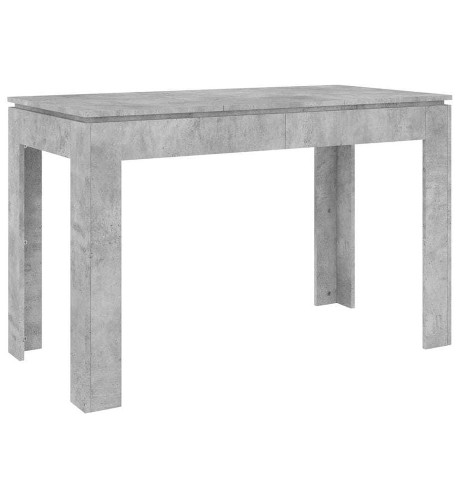 Table à manger Gris béton 120x60x76 cm Bois d'ingénierie