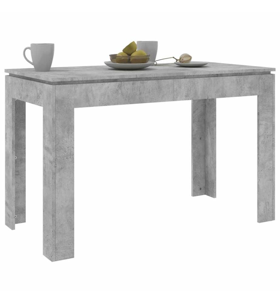 Table à manger Gris béton 120x60x76 cm Bois d'ingénierie