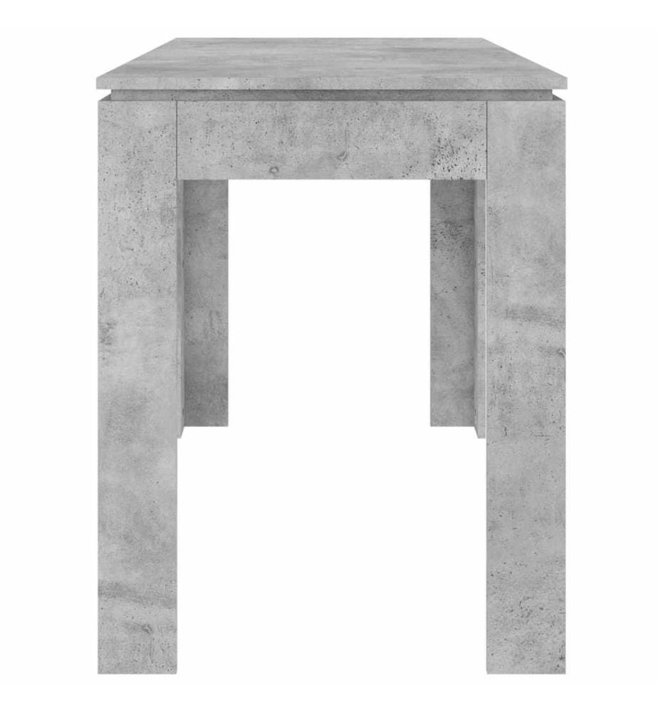 Table à manger Gris béton 120x60x76 cm Bois d'ingénierie