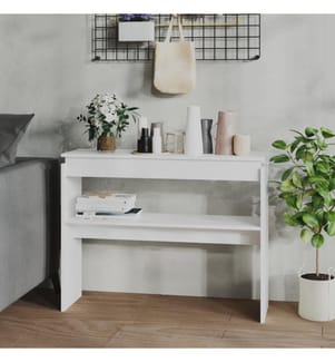 Konsolentisch Weiss 102x30x80 cm Holzwerkstoff