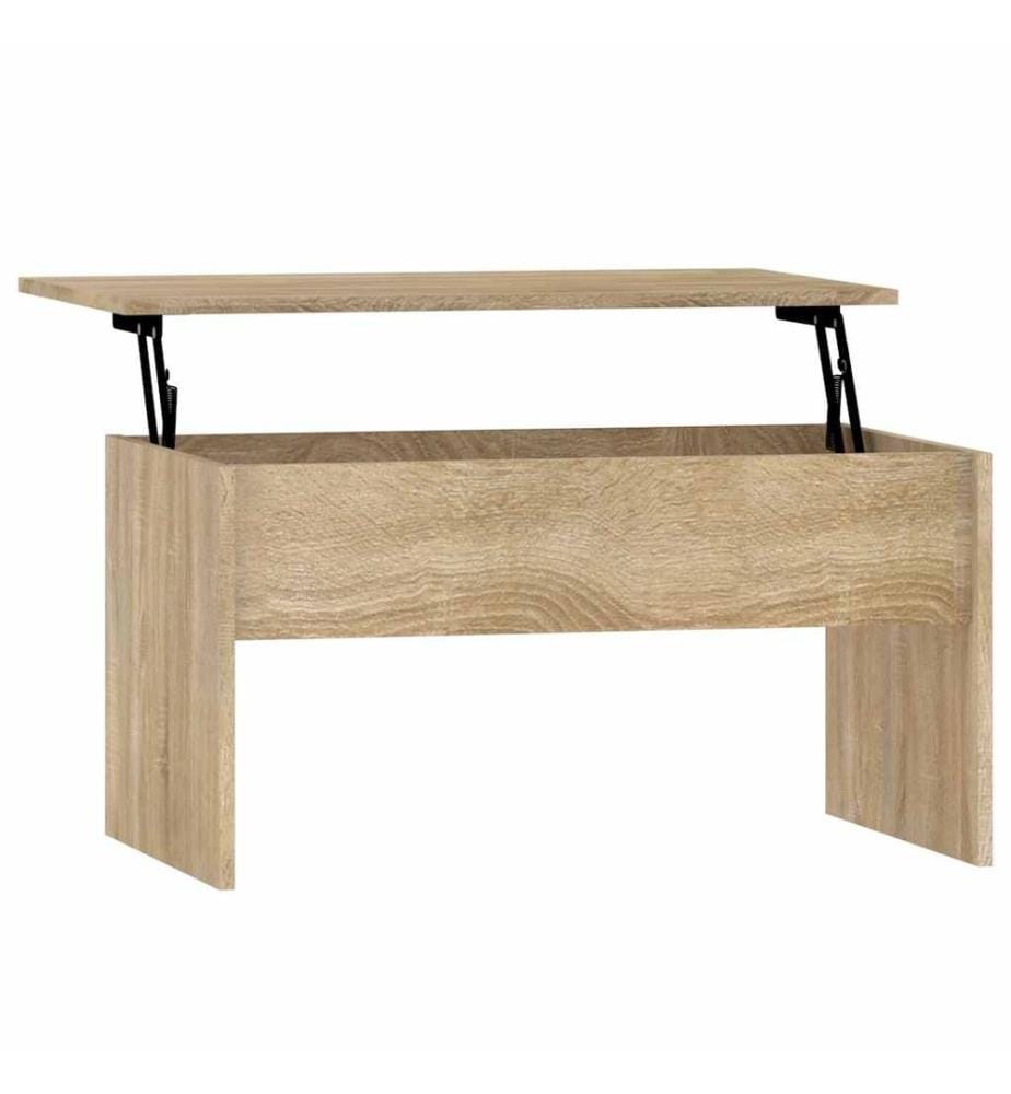Table basse chêne sonoma 80x50,5x41,5 cm bois d'ingénierie