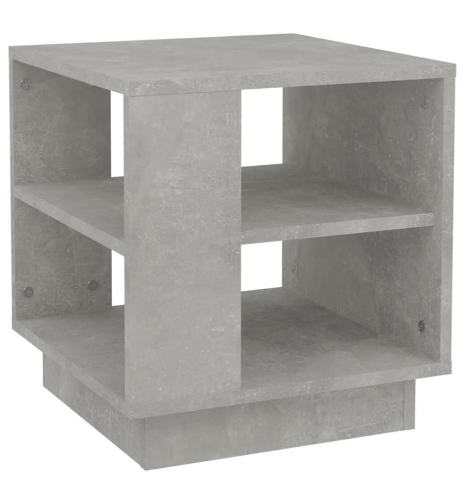 Table basse gris béton 40x40x43 cm bois d'ingénierie