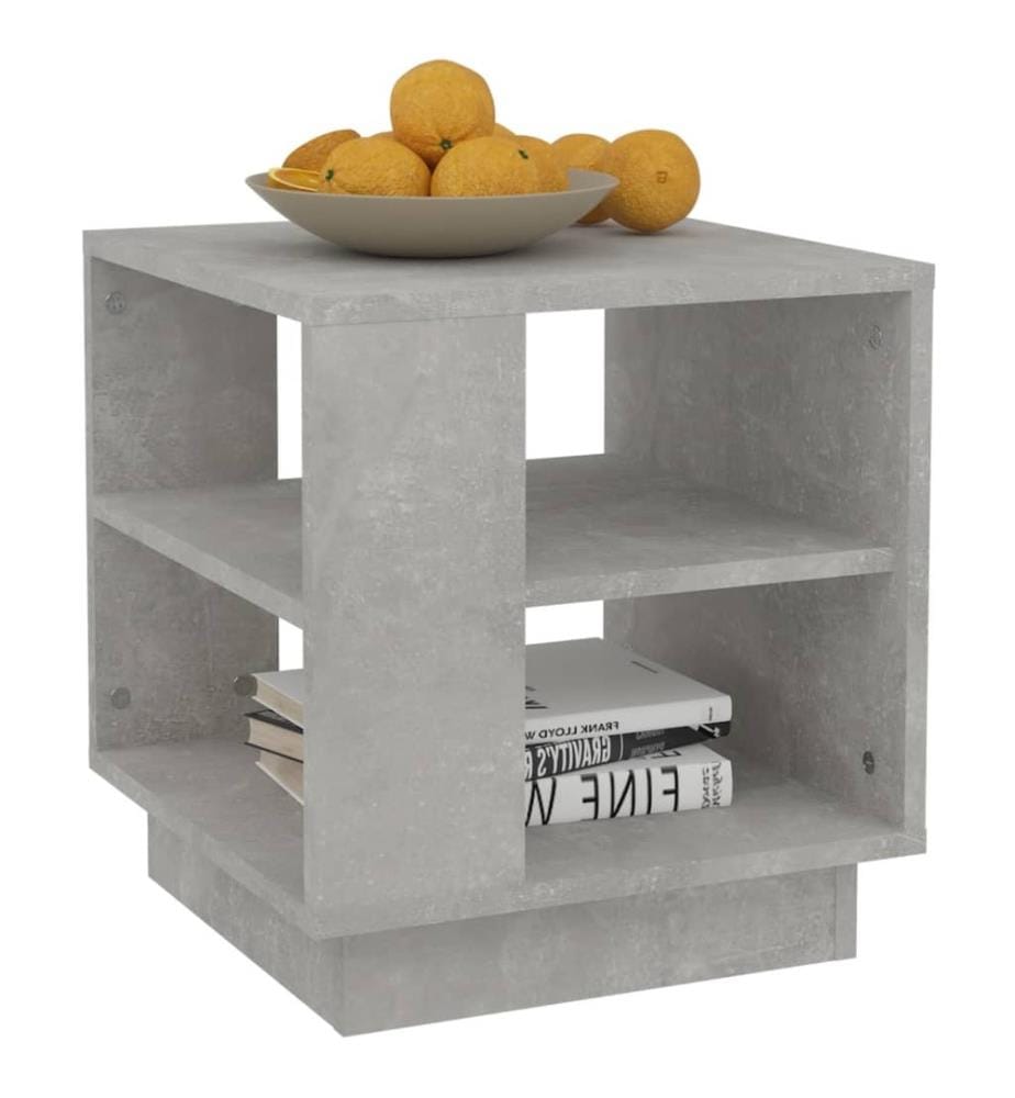 Table basse gris béton 40x40x43 cm bois d'ingénierie
