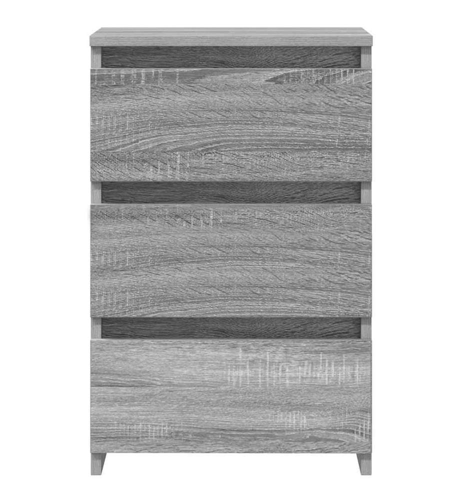 Nachttische 2 Stk. Grau Sonoma 40x35x62,5 cm Holzwerkstoff