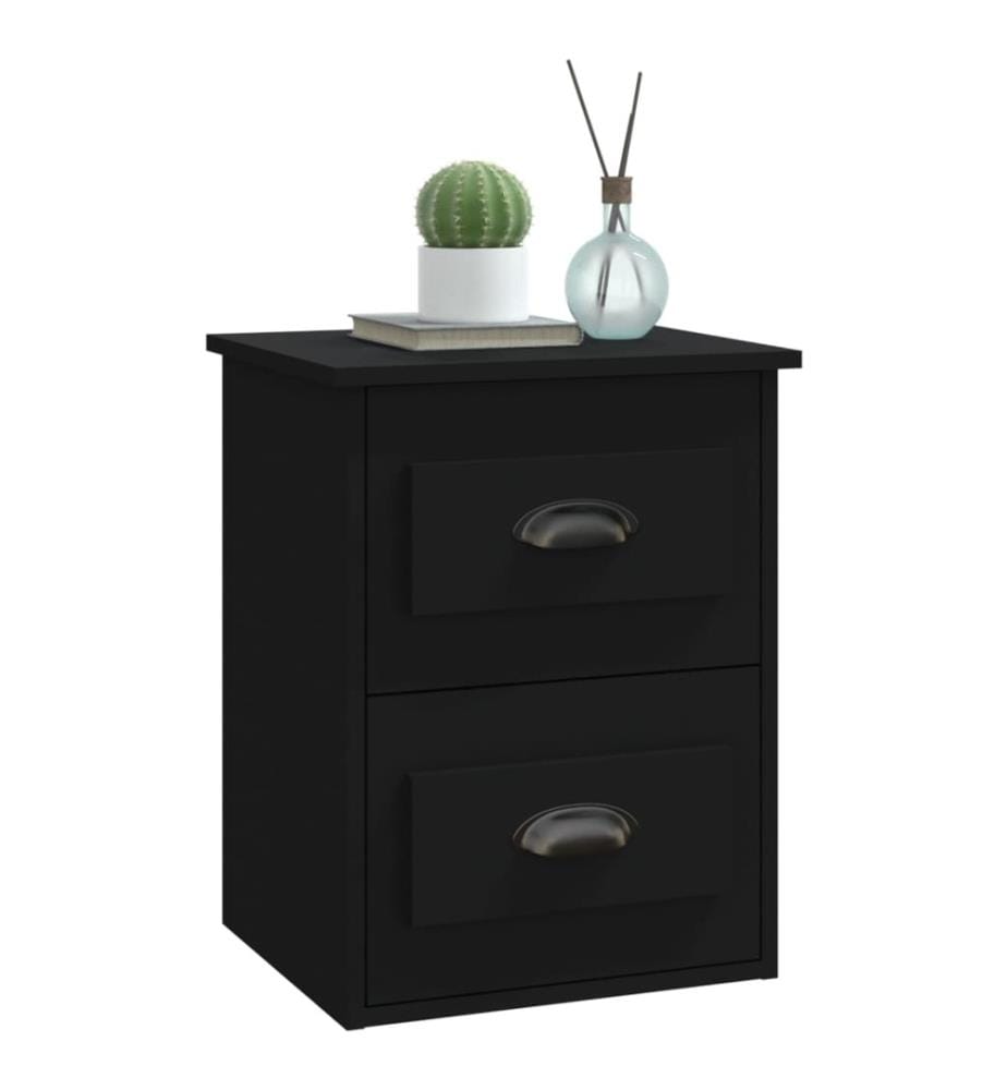Wand-Nachttisch Schwarz 41,5x36x53 cm