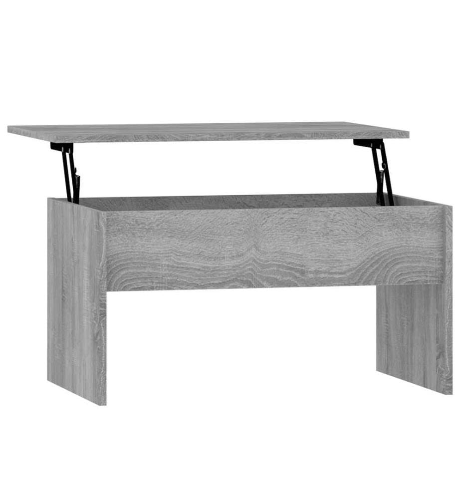 Table basse Sonoma gris 80x50,5x41,5 cm Bois d'ingénierie