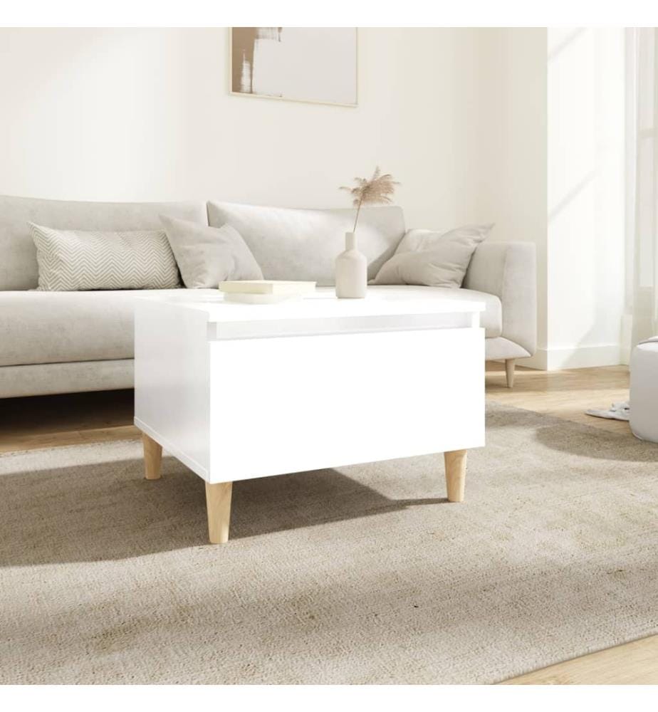 Beistelltisch Hochglanz-Weiss 50x46x35 cm Holzwerkstoff