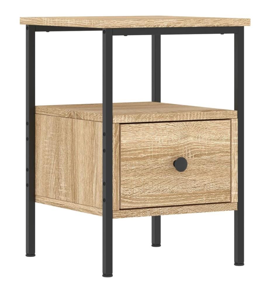 Table de chevet chêne sonoma 34x36x50 cm bois d'ingénierie