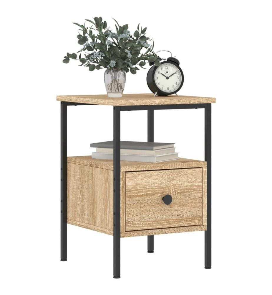 Table de chevet chêne sonoma 34x36x50 cm bois d'ingénierie