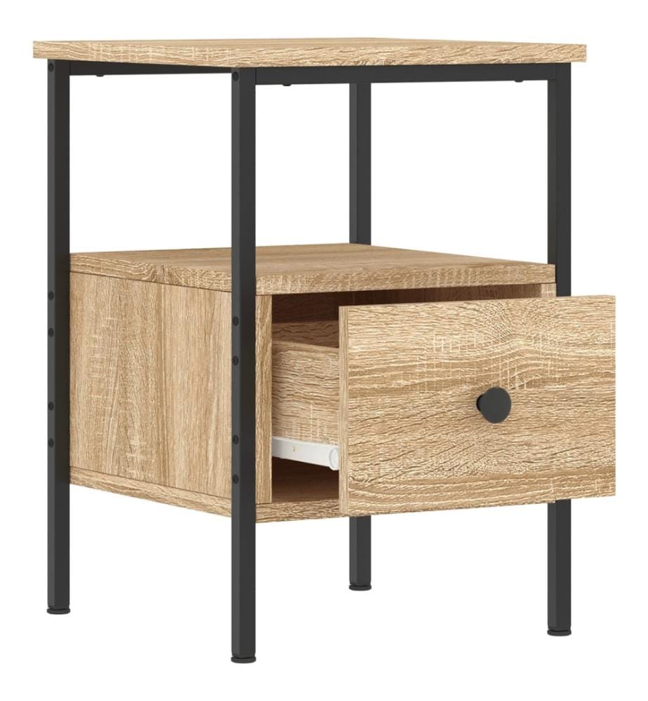 Table de chevet chêne sonoma 34x36x50 cm bois d'ingénierie