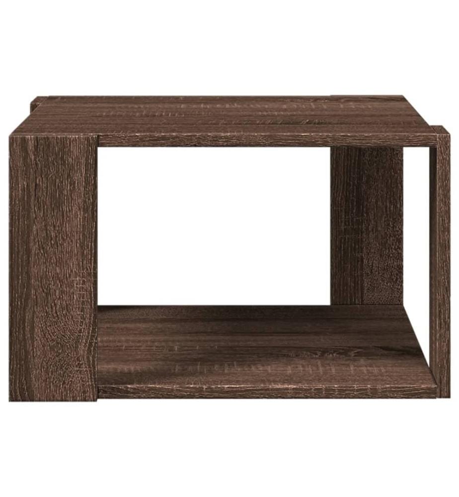 Table basse chêne marron 51,5x51,5x30 cm bois d'ingénierie