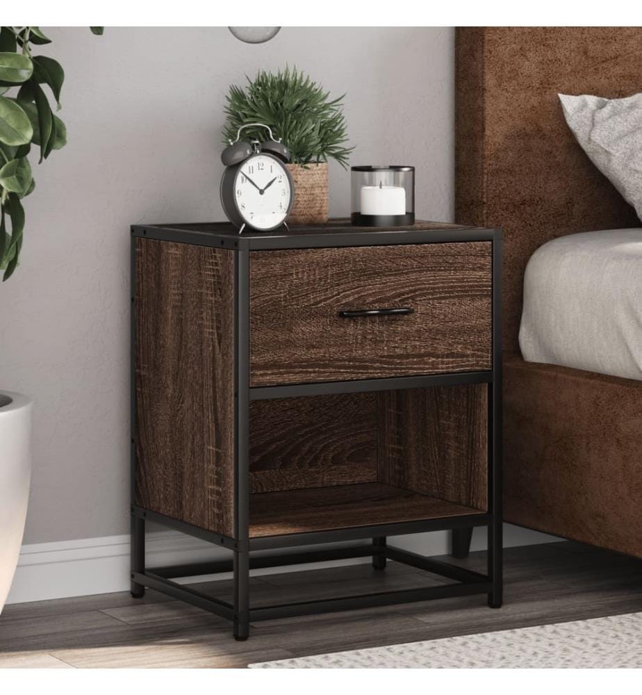 Nachttische 2 Stk. Braun Eichen-Optik 40x31x50 cm Holzwerkstoff
