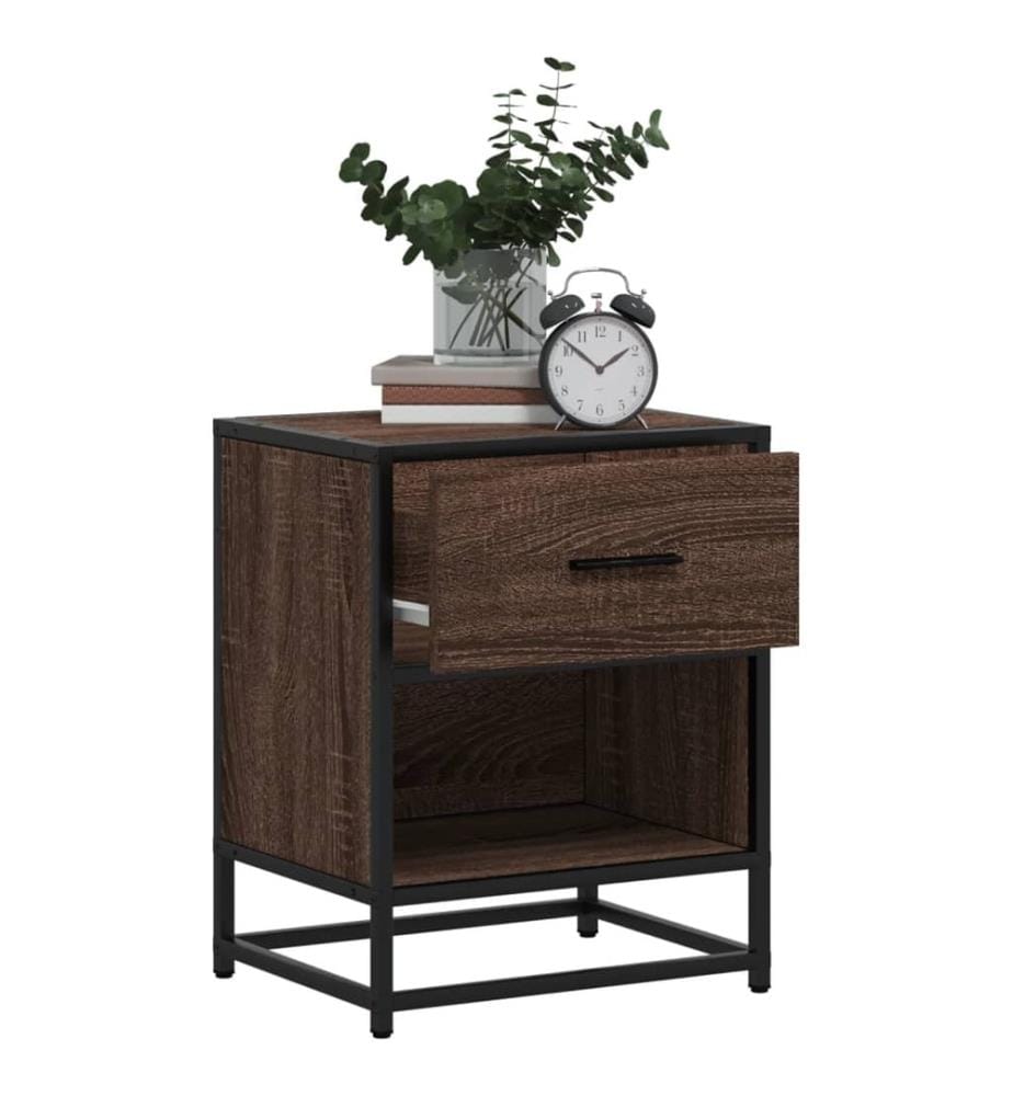 Nachttische 2 Stk. Braun Eichen-Optik 40x31x50 cm Holzwerkstoff