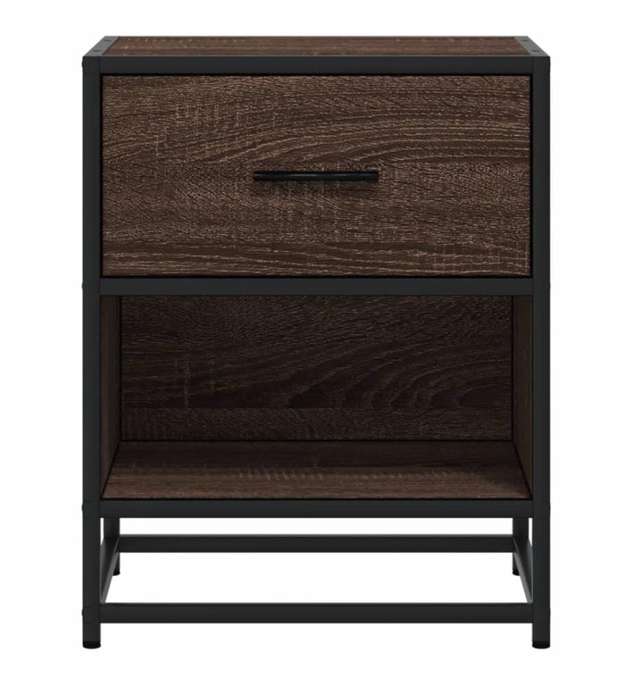 Nachttische 2 Stk. Braun Eichen-Optik 40x31x50 cm Holzwerkstoff
