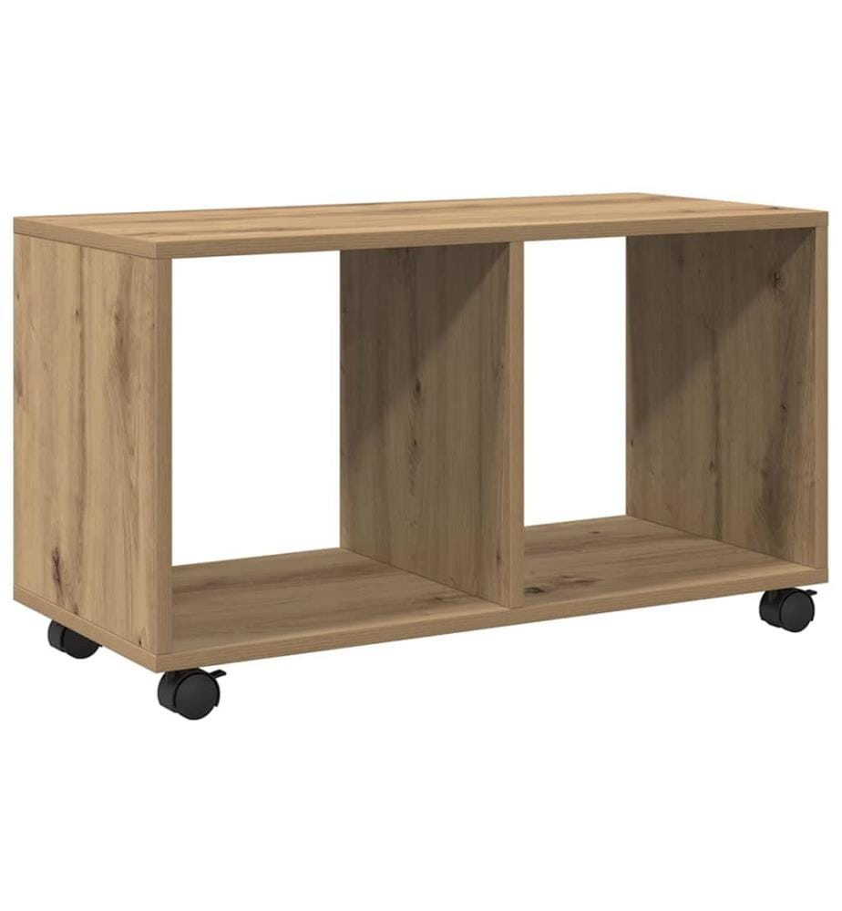 Armoire à roulettes chêne artisanal bois d'ingénierie
