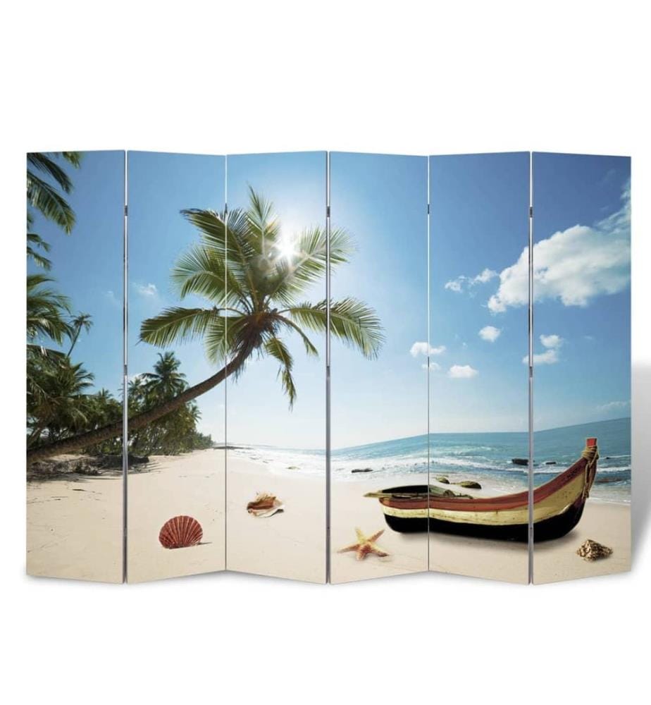 Raumteiler klappbar 217x170 cm Strand