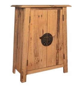 Armoire latérale de salle de bain Pin massif 59x32x80 cm