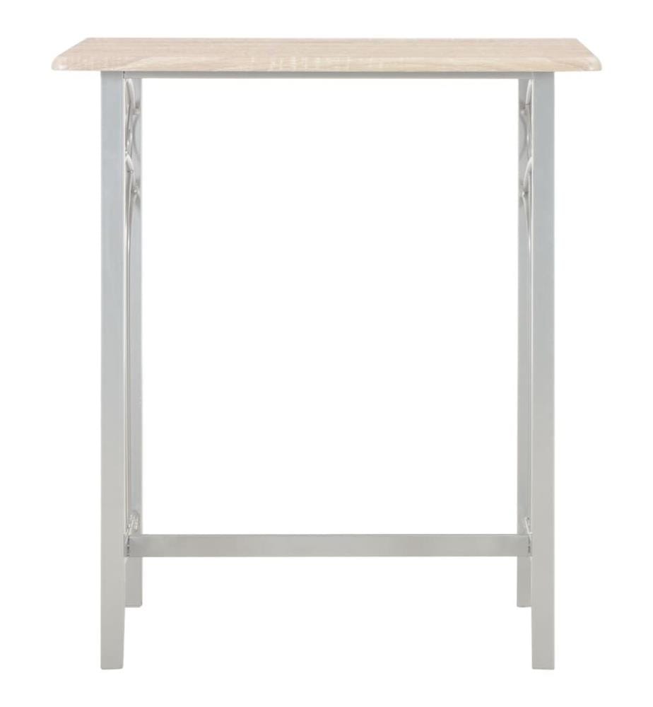 3-tlg. Bar-Set Holz und Stahl