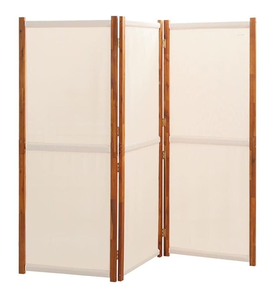Cloison de séparation 3 panneaux Blanc crème 210x180 cm