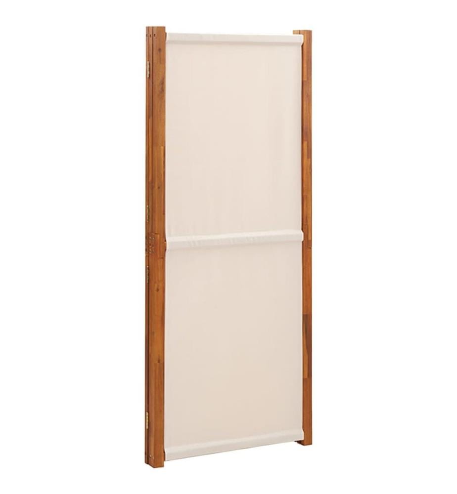 Cloison de séparation 3 panneaux Blanc crème 210x180 cm