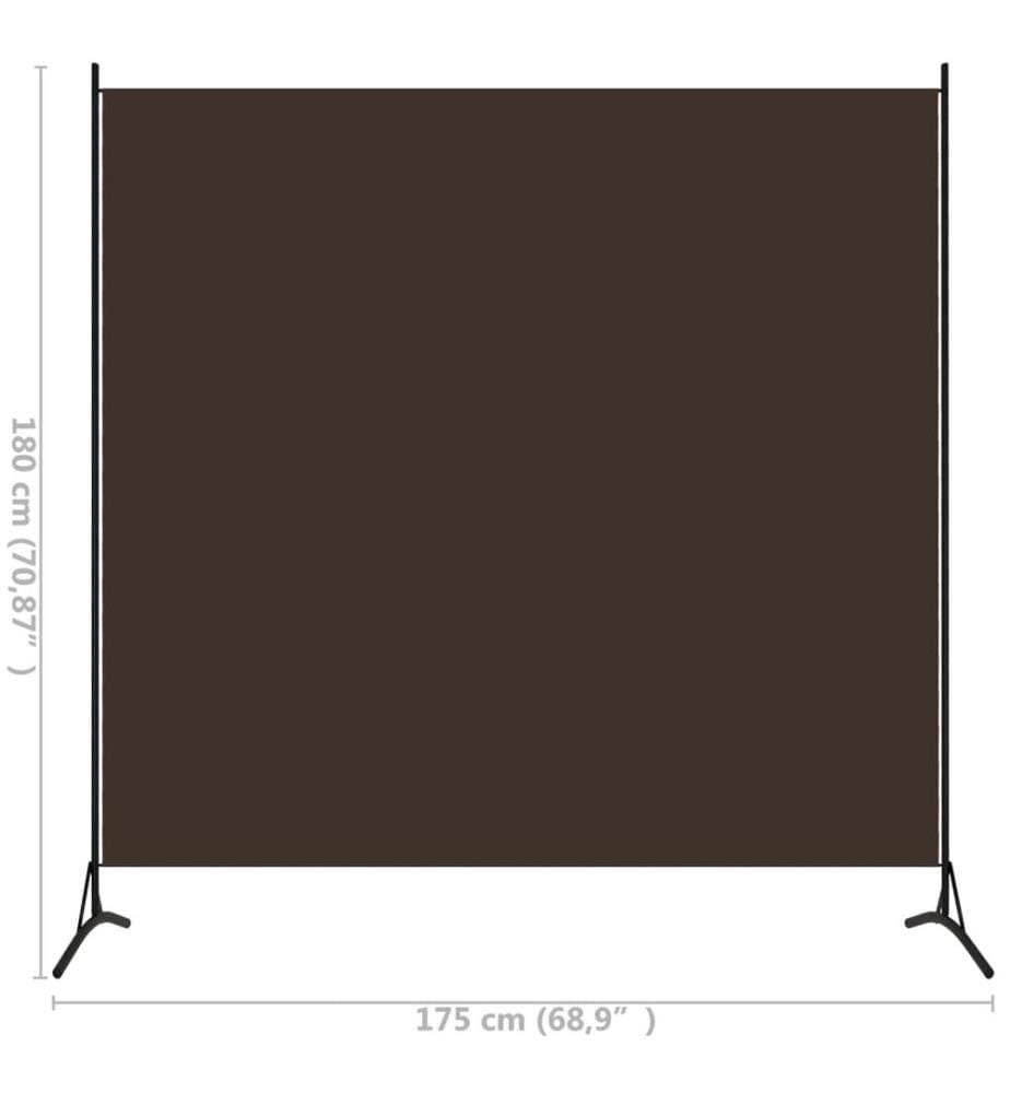 Paravent Braun 175x180 cm Stoff