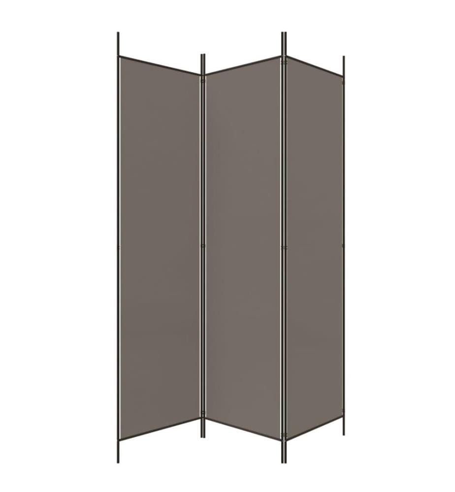 3-tlg. Paravent Anthrazit 150x220 cm Stoff