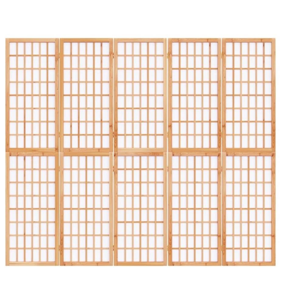 Cloison de séparation pliable 5 panneaux 200x170 cm