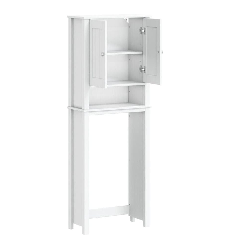 Toilettenschrank BERG Weiss 60x27x164,5 cm Massivholz