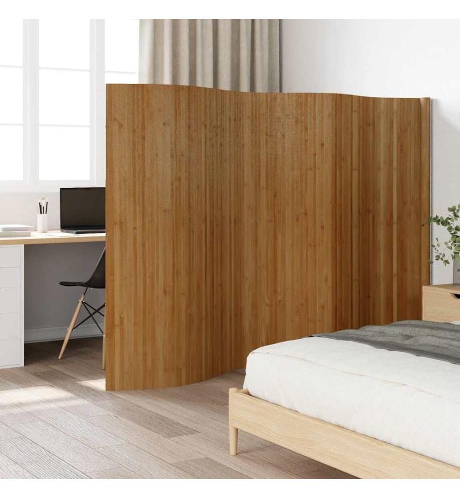 Paravent Braun Breite 400 cm Höhe 165 cm Bambus
