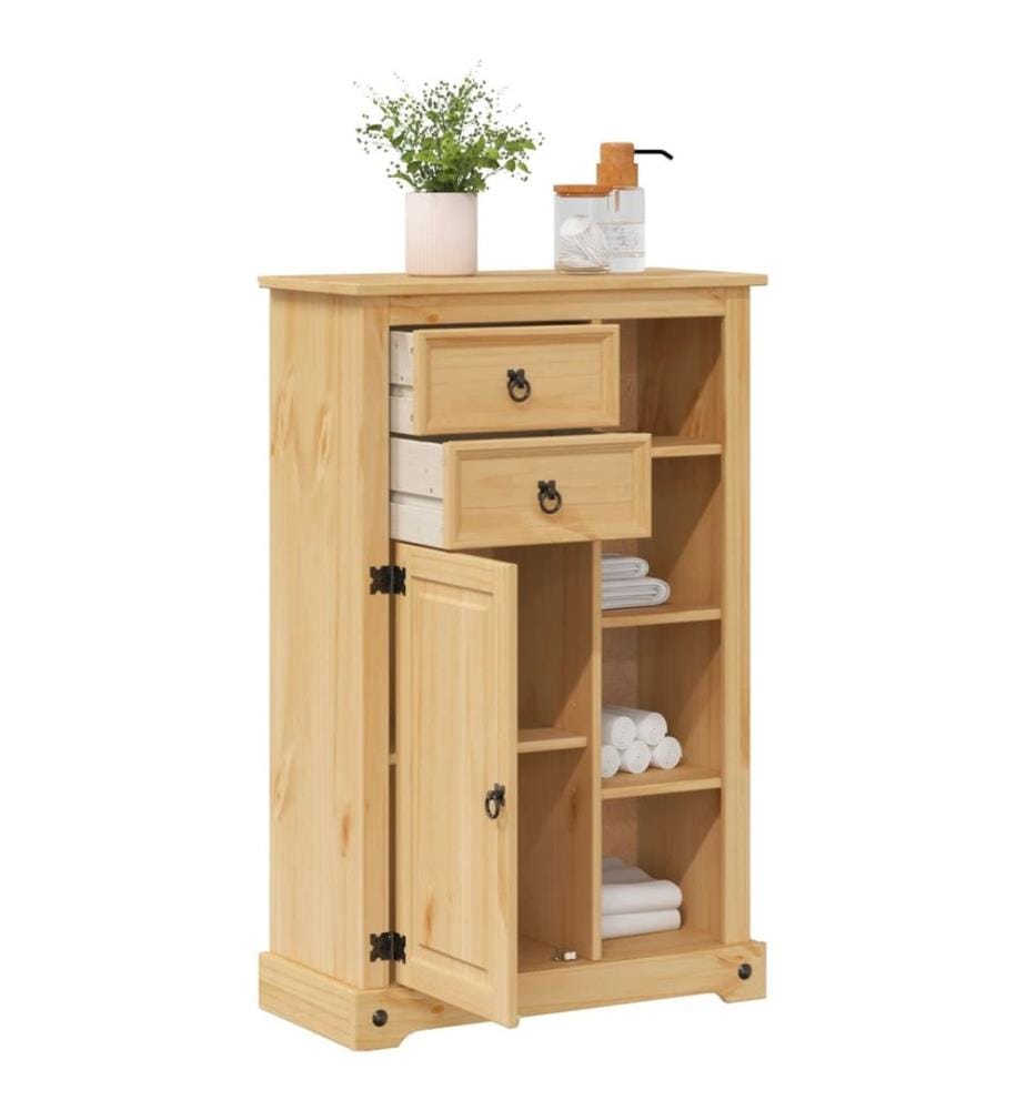Armoire de salle de bain Corona 70x33x110 cm bois de pin massif
