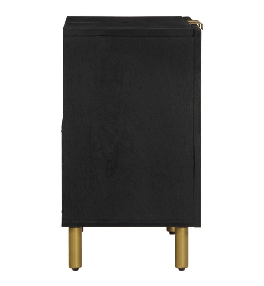 Waschbeckenunterschrank Schwarz 62x33x58 cm Holzwerkstoff