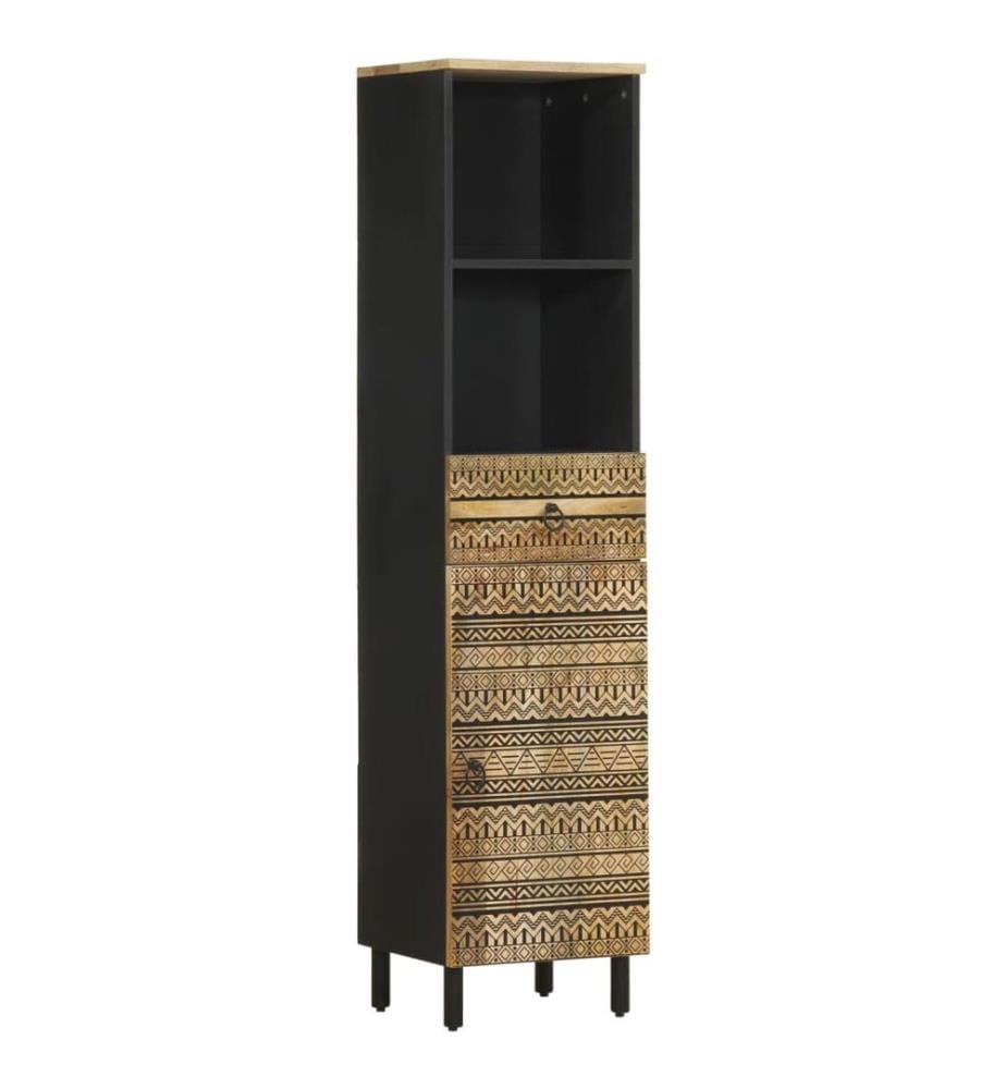 Armoire de salle de bain 38x33,5x160 cm bois massif de manguier
