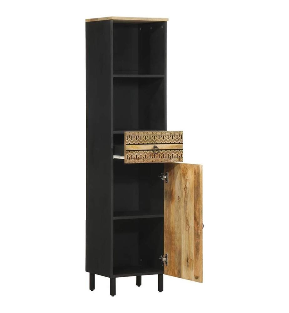 Armoire de salle de bain 38x33,5x160 cm bois massif de manguier
