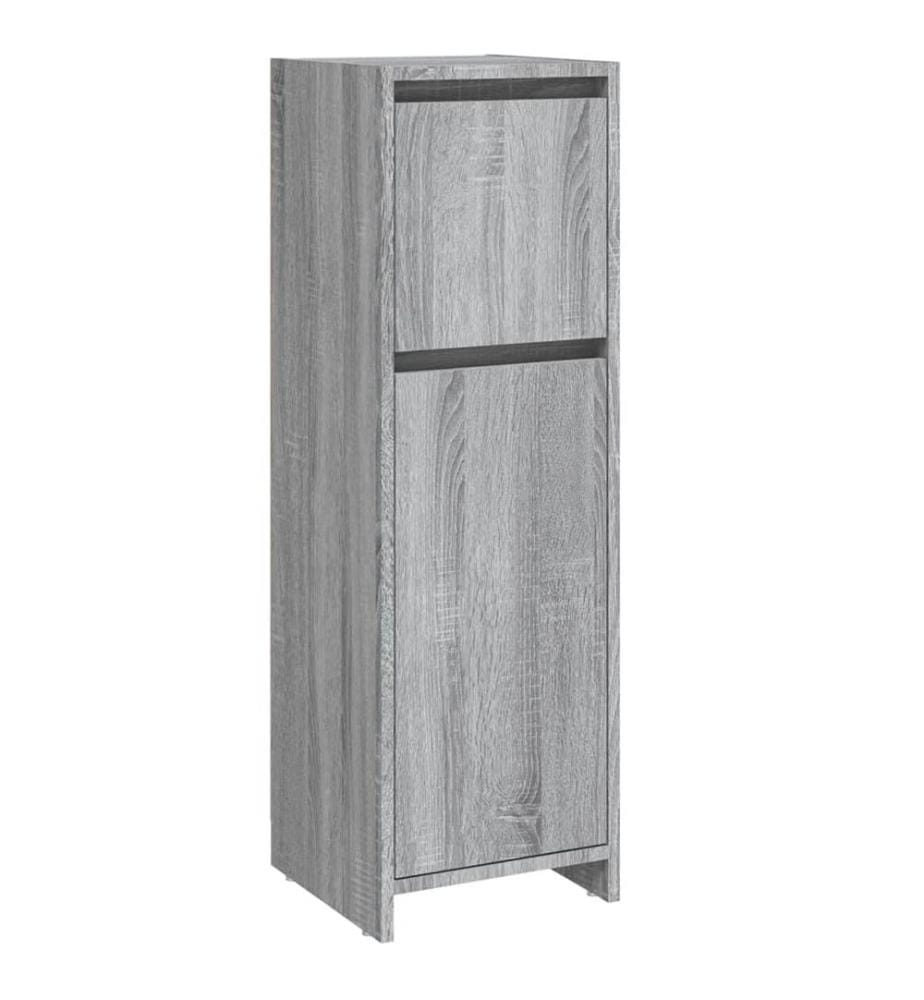 Badschrank Grau Sonoma 30x30x95 cm Holzwerkstoff