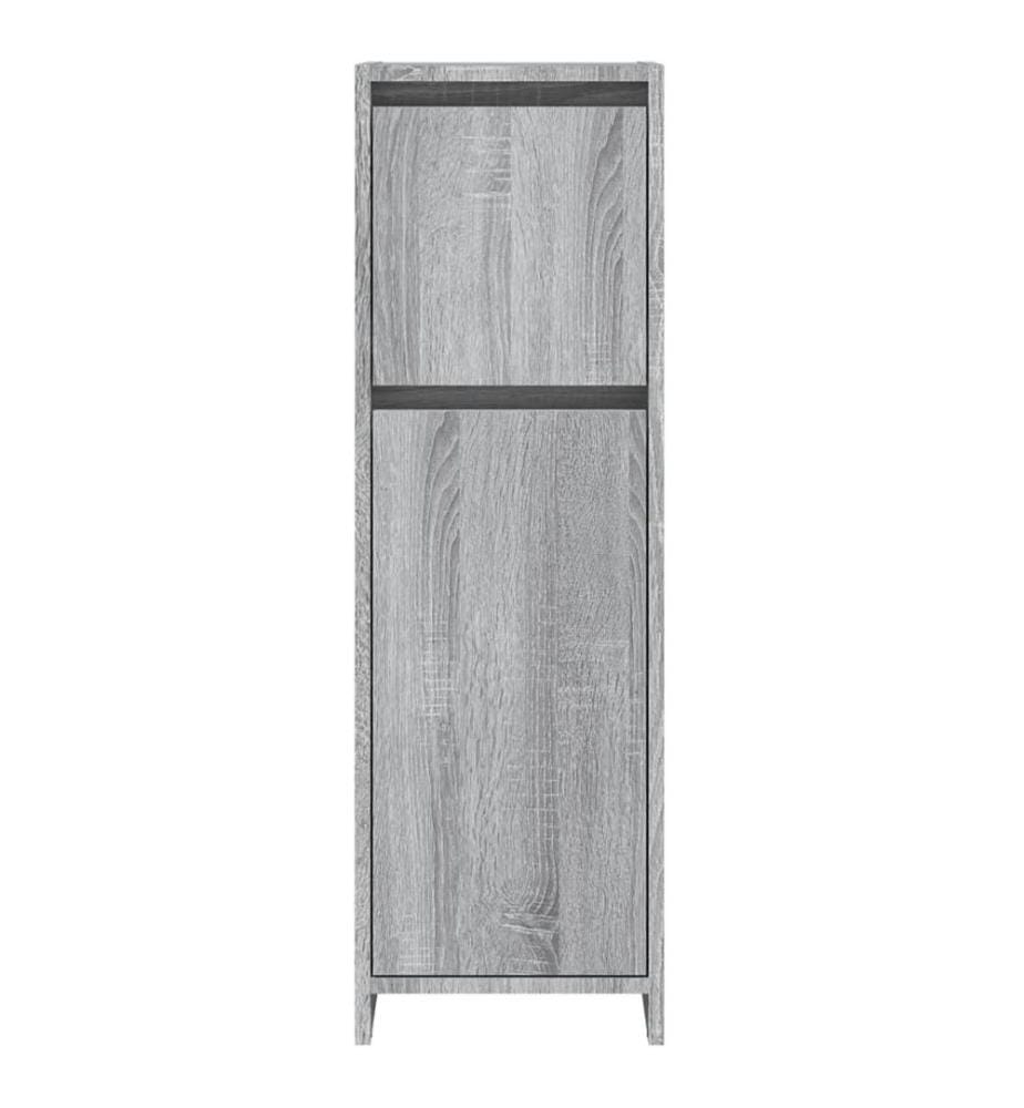 Badschrank Grau Sonoma 30x30x95 cm Holzwerkstoff
