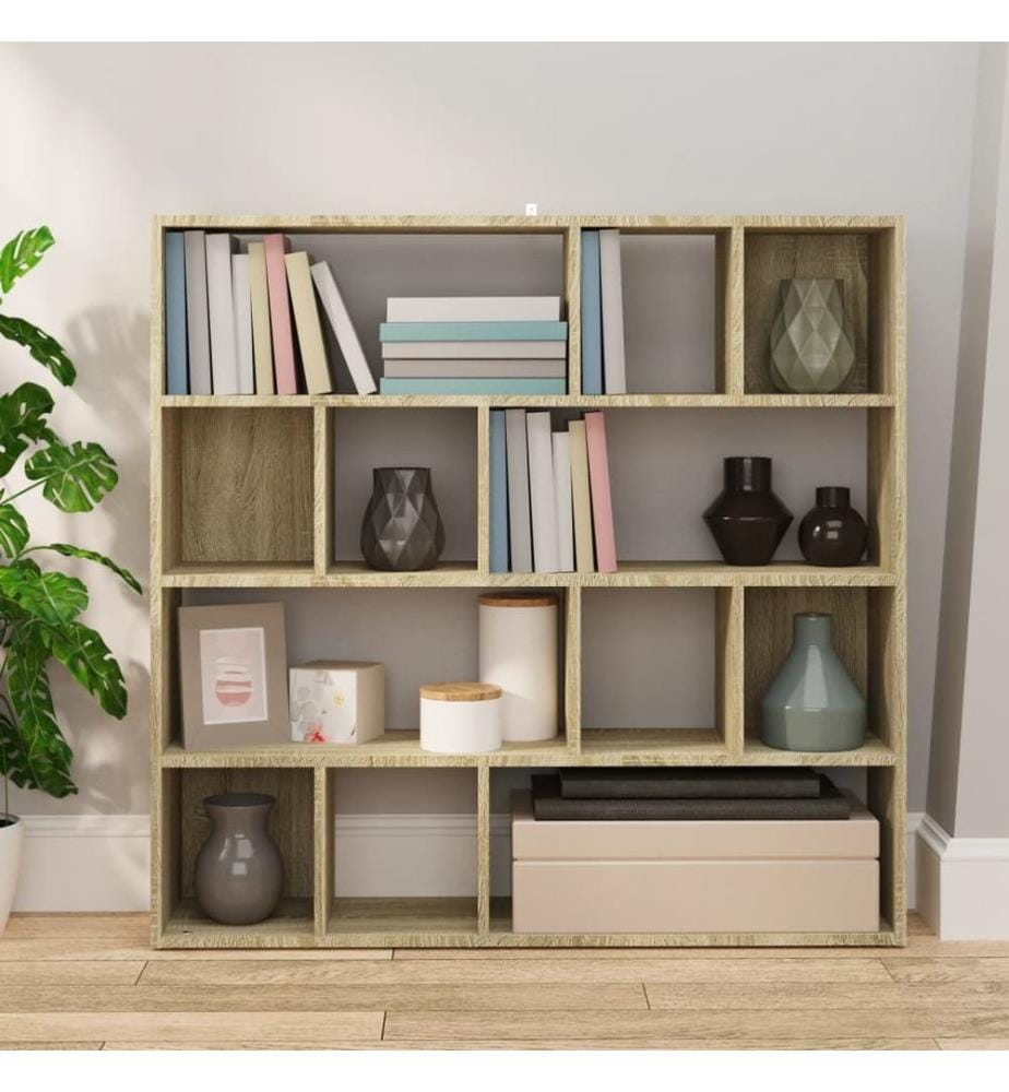 Bücherregal/Raumteiler Sonoma-Eiche 105x24x102 cm