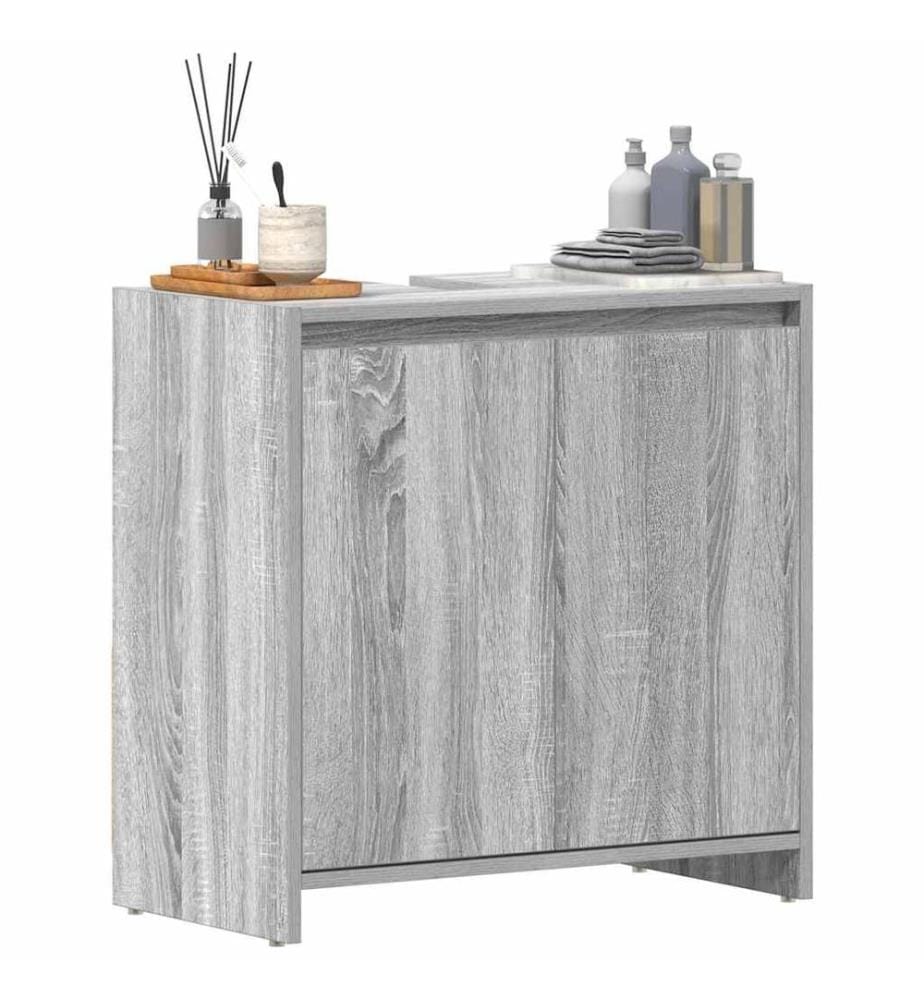 Badschrank Grau Sonoma 60x33x61 cm Holzwerkstoff
